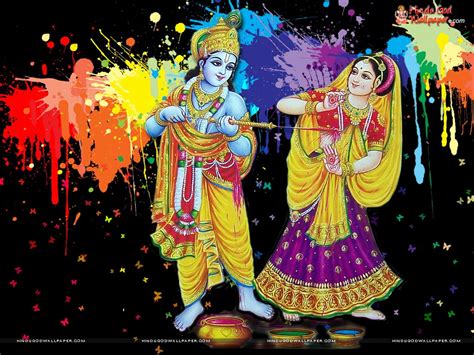 Radha Krishna Holi Wallpaper HD 12330 - Baltana