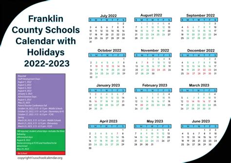 Navigating The Franklin County School Calendar: A Comprehensive Guide ...