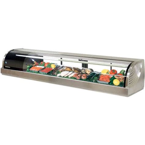 Hoshizaki HNC-210BA-L-S Curved Glass Refrigerated Sushi Display Case 83 ...