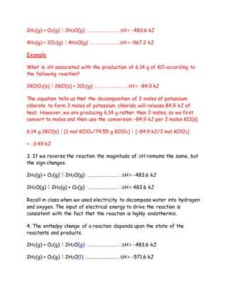 Enthalpy | PDF