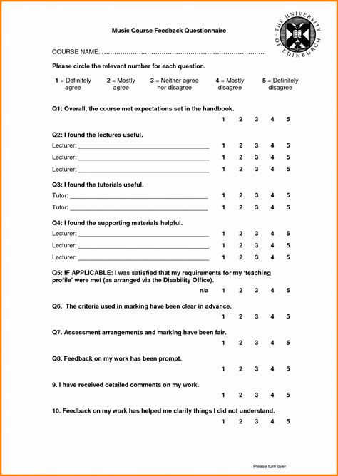 Editable Survey Template Word