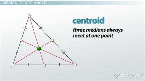 Median of a Triangle | Definition, Theorem & Formula - Lesson | Study.com