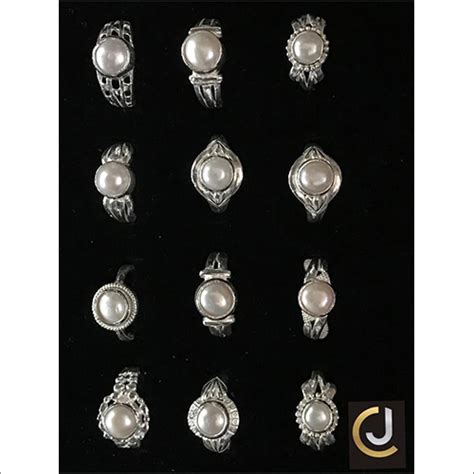 Mens Silver Pearl Rings at Best Price in Rajkot | Chirag Jewers