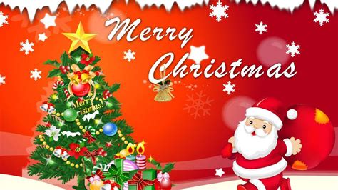 Santa Claus Merry Christmas Tree Decorations Greeting Card HD Santa ...