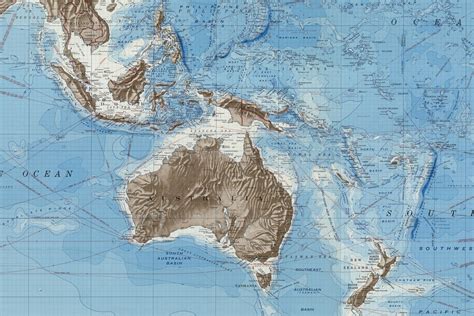 The World's Ocean Depths Chart Print Map of the Depths of - Etsy Australia