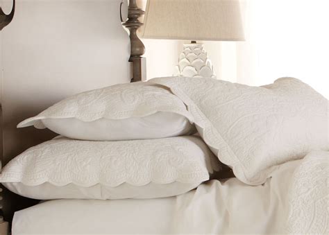 Dominique White Sham | BEDDING