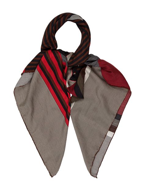 Salvatore Ferragamo Striped Print Scarf - Scarves and Shawls ...