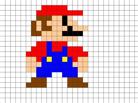 8 Bit Cat Mario Pixel Art Grid Coloring Pages Inspirational Pixel Art ...