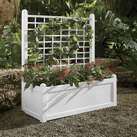 List Of Green Plastic Garden Planters With Trellis 2023