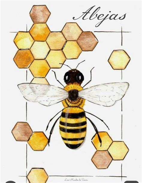 Abeja Acuarela 🎨 | Bee drawing, Bee artwork, Bee illustration