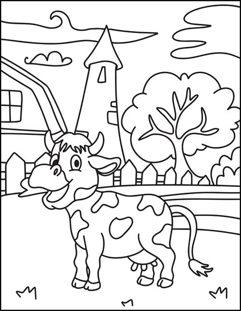 Kindergarten Farm Animal Coloring Pages