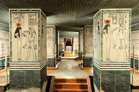 The burial chamber of the tomb of Amenhotep II in the King Valley ...