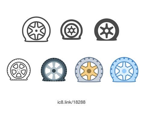 Flat Tire Icon #214421 - Free Icons Library