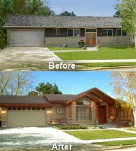 Ranch house remodel, Exterior remodel, Ranch style homes