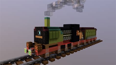 Steam Train - Minecraft - 3D model by CyberMageF10wer [da274f3] - Sketchfab