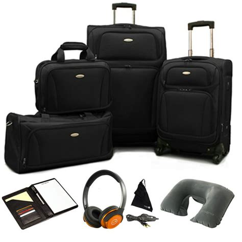 Samsonite - Samsonite 4-Piece Lightweight Spinner Luggage Set (Black ...