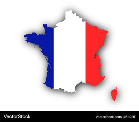 Map and flag of france Royalty Free Vector Image