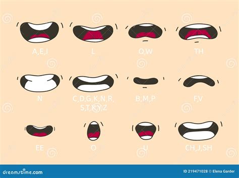 Kid Mouth Animation, Different Facial Expressions Royalty-Free ...