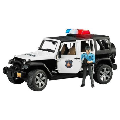 Bruder Toys Jeep Rubicon Police Car with Policeman and Accessories ...