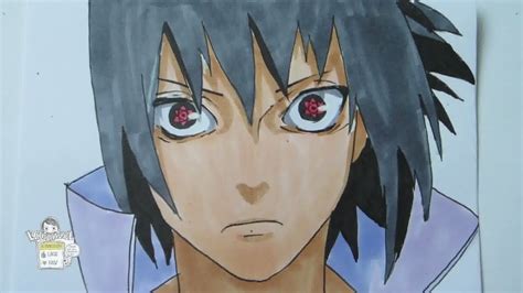 How to draw Sasuke Mangekyou Sharingan うちはサスケ - YouTube