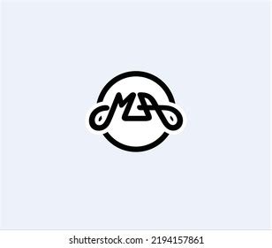 This Ma Logo Black White Bg Stock Vector (Royalty Free) 2194157861 ...