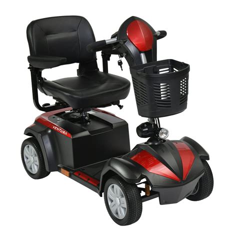 Drive Medical Ventura Power Mobility Scooter, 4 Wheel, 18" Folding Seat ...