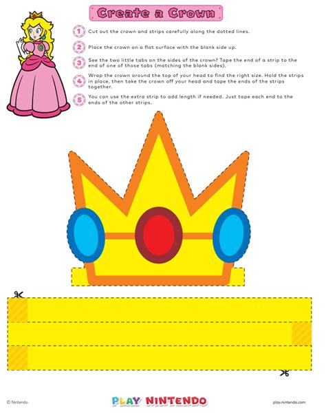 Print & Play: Princess Peach Crown - Sparkle with this Tiara - Play ...