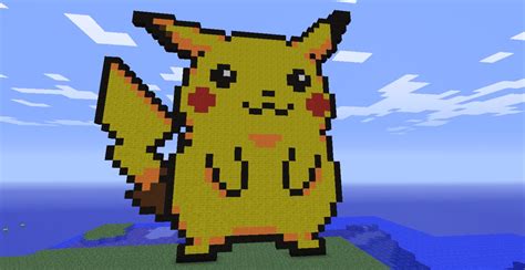 Pikachu Pixel Art | Minecraft Pixel Art Building Ideas