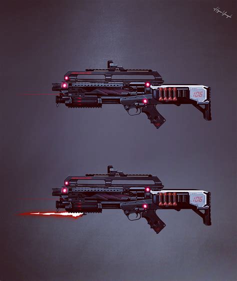 Germán R. - Sci-fi/Cyberpunk Weapons Concept Art