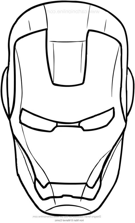 Iron Man Mask Coloring Page – Warehouse of Ideas