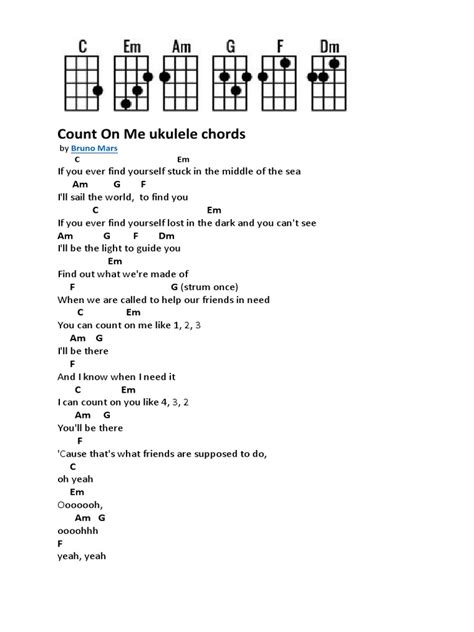 Count On Me Ukulele Chords | PDF