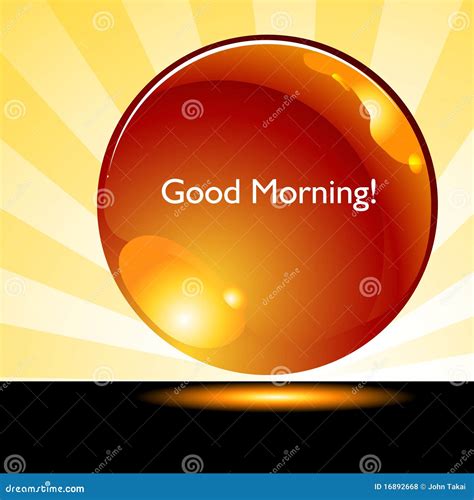 Good Morning Sunrise Background Button Stock Vector - Illustration of ...