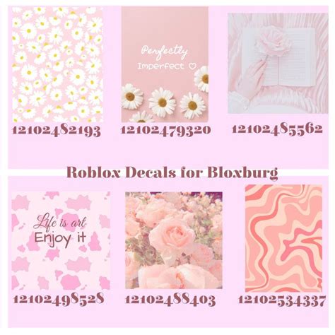 Pink aesthetic Bloxburg decals | Bloxburg decals codes aesthetic ...