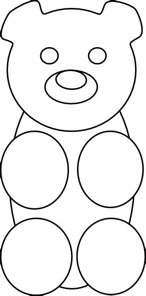 Gummy Bear Outline Clip Art at Clker.com - vector clip art online ...