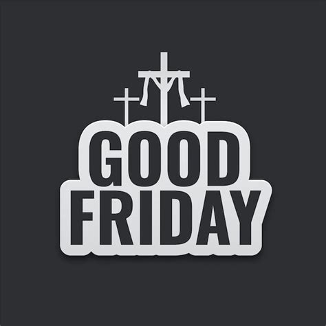 Free Vector | Good friday poster with cross symbols