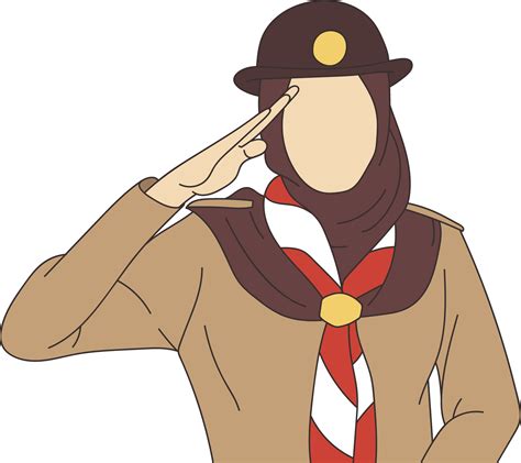 Pramuka aka Indonesian Scout Illustration 25374474 Vector Art at Vecteezy