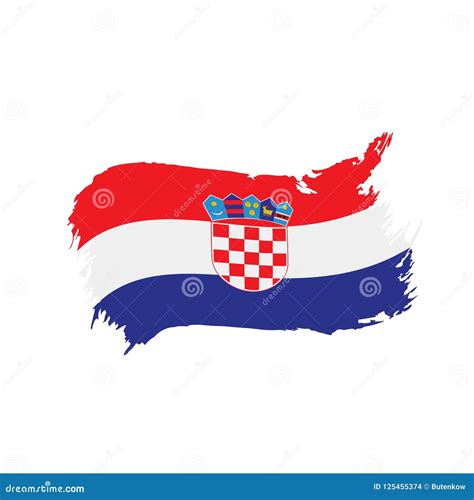 Croatia Flag, Vector Illustration Stock Vector - Illustration of ...