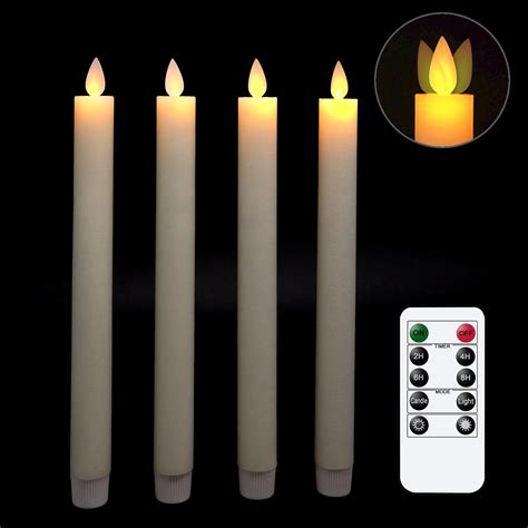 Home & Garden Set Of 6 Flameless Flickering Candles Real Wax LED Window ...