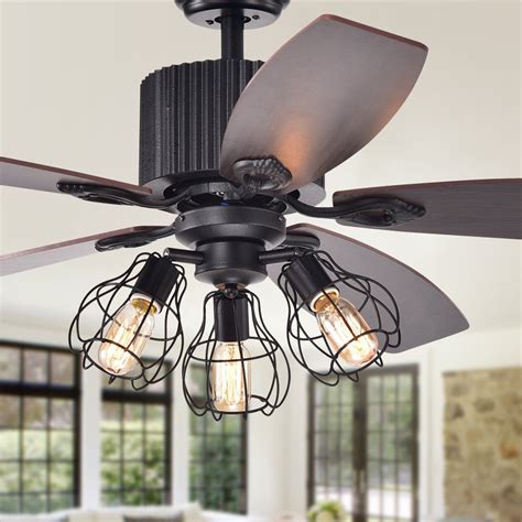 Cornelius Forged Black 3-Light 52-Inch Lighted Ceiling Fan - Walmart ...