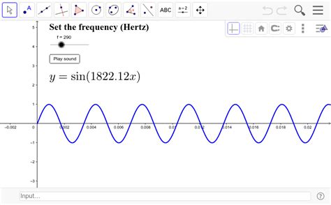 Play sine wave – GeoGebra