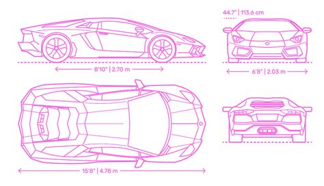 Lamborghini Aventador Dimensions & Drawings | Dimensions.Guide