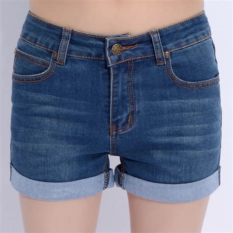 Summer women shorts causal jeans short pants straight denim shorts ...