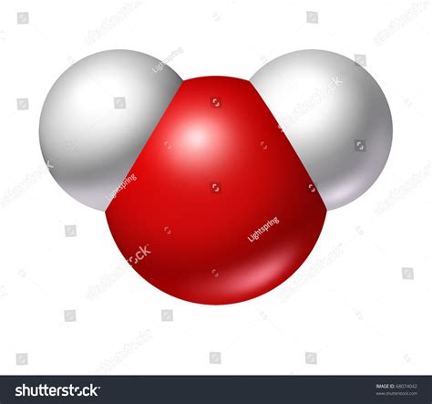 Water Molecule Science Symbol Oxygen Hydrogen H2o Stock Photo 68074042 ...