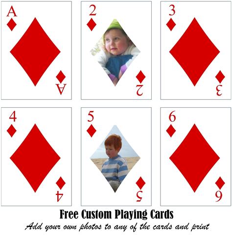 Free Printable Custom Playing Cards | Add Your Photo and/or Text