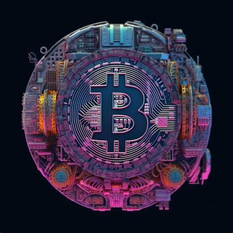 Premium AI Image | A colorful image of a coin with the letter b on it.