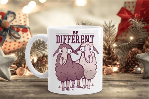 Funny Sheep Quotes - Different Sheep Graphic by muabanuk81 · Creative ...