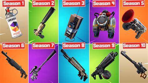 The Evolution of All Fortnite Weapons! (Season 1 - Season 10) - YouTube