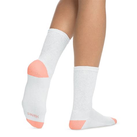 Hanes - Hanes Women's Cool Comfort® Crew Socks 6-Pack , Size ...