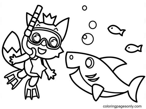 Baby Shark Pink Fong Coloring Coloring Pages