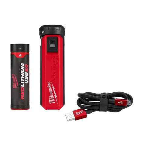 Milwaukee REDLITHIUM USB Charger and Portable Power Source Kit 48-59 ...